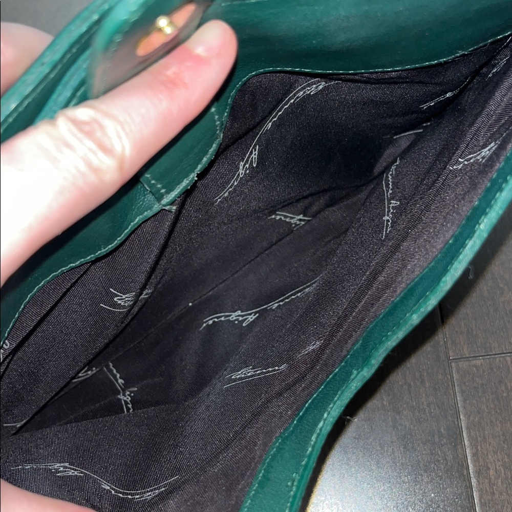 Aigner Green Clutch with Logo - Picture 6 of 9